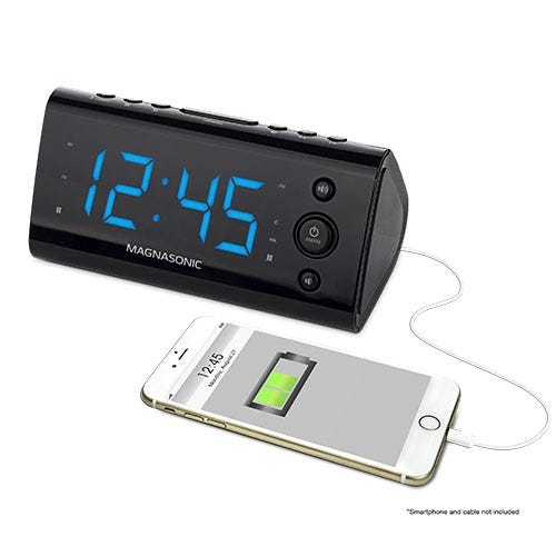 USB Charging Alarm Clock Radio