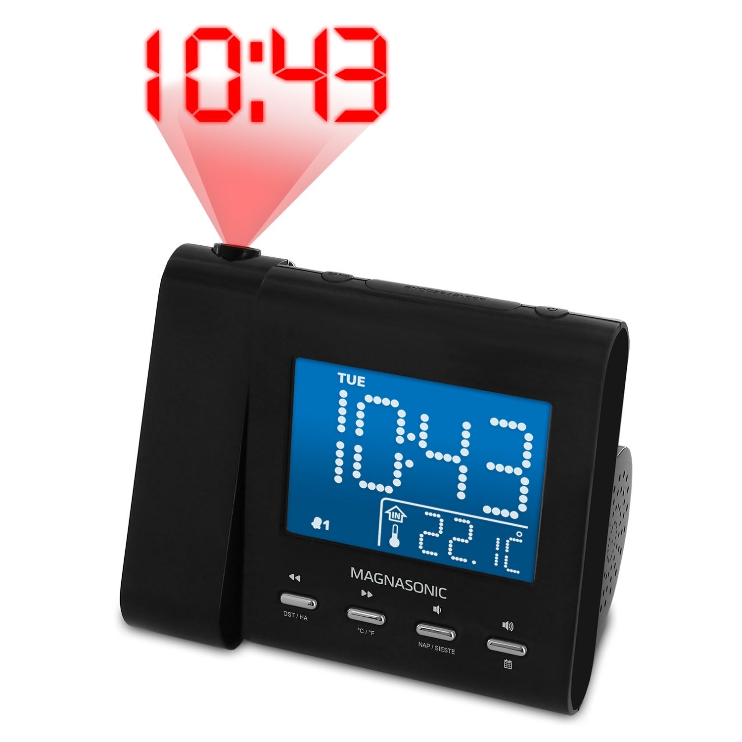tørre vogn Bopæl EAAC601 Projection Alarm Clock Radio | Magnasonic